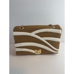 I.N.C Ajae Straw Overlay Shoulder Bag